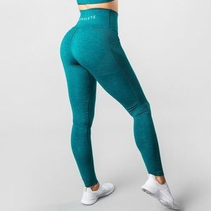 Alphalete Teal Aero Leggings Workout Fitness
